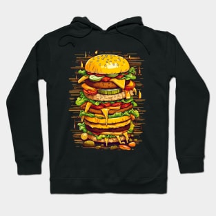 Big burger cheeseburger huge fast food Hoodie